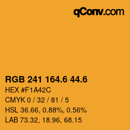 カラーコード: RGB 241 164.6 44.6 | qconv.com