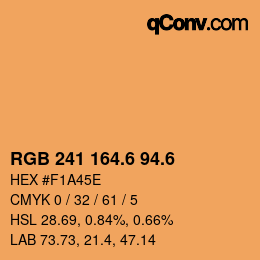 カラーコード: RGB 241 164.6 94.6 | qconv.com