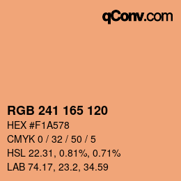 カラーコード: RGB 241 165 120 | qconv.com