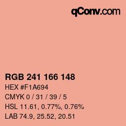 Color code: RGB 241 166 148 | qconv.com