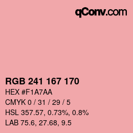 Color code: RGB 241 167 170 | qconv.com