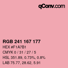 Código de color: RGB 241 167 177 | qconv.com