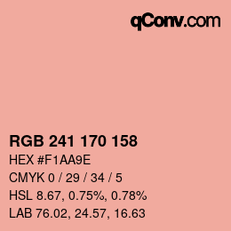 Color code: RGB 241 170 158 | qconv.com