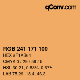 カラーコード: RGB 241 171 100 | qconv.com