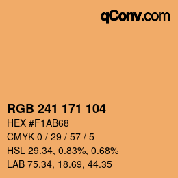 Color code: RGB 241 171 104 | qconv.com