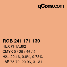カラーコード: RGB 241 171 130 | qconv.com