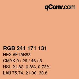 カラーコード: RGB 241 171 131 | qconv.com