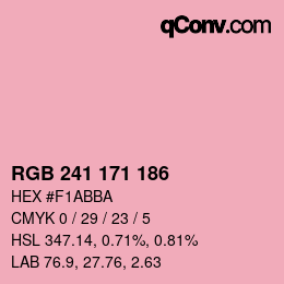 Color code: RGB 241 171 186 | qconv.com