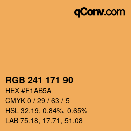 Color code: RGB 241 171 90 | qconv.com