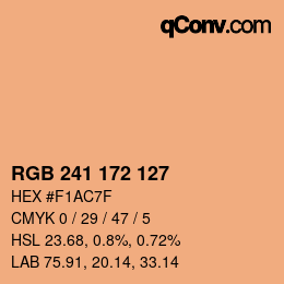 カラーコード: RGB 241 172 127 | qconv.com