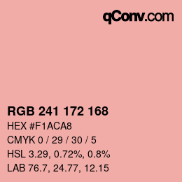 颜色代码: RGB 241 172 168 | qconv.com