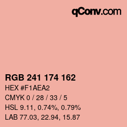 Color code: RGB 241 174 162 | qconv.com