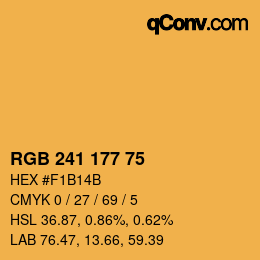 Color code: RGB 241 177 75 | qconv.com