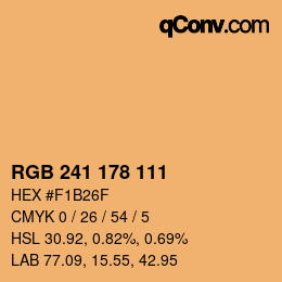 Color code: RGB 241 178 111 | qconv.com