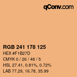 Color code: RGB 241 178 125 | qconv.com