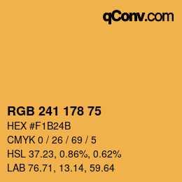 Farbcode: RGB 241 178 75 | qconv.com