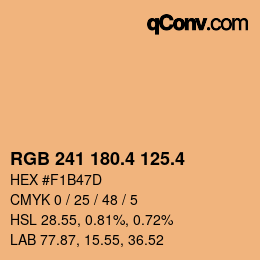 カラーコード: RGB 241 180.4 125.4 | qconv.com