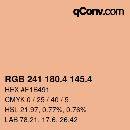 カラーコード: RGB 241 180.4 145.4 | qconv.com