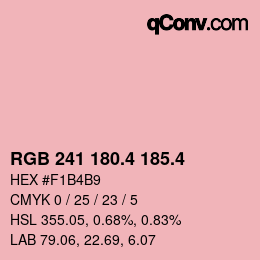 カラーコード: RGB 241 180.4 185.4 | qconv.com