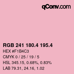カラーコード: RGB 241 180.4 195.4 | qconv.com