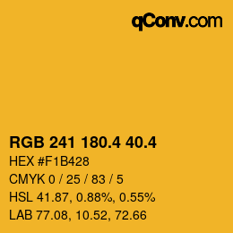 カラーコード: RGB 241 180.4 40.4 | qconv.com