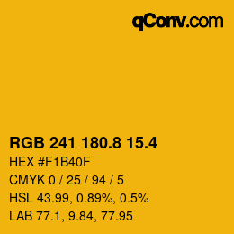 カラーコード: RGB 241 180.8 15.4 | qconv.com
