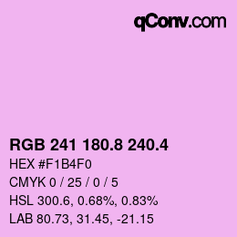 カラーコード: RGB 241 180.8 240.4 | qconv.com