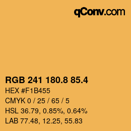 カラーコード: RGB 241 180.8 85.4 | qconv.com