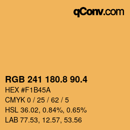 カラーコード: RGB 241 180.8 90.4 | qconv.com