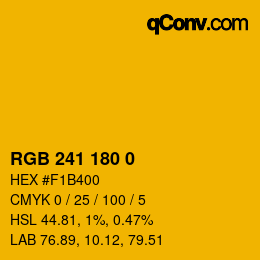 Color code: RGB 241 180 0 | qconv.com