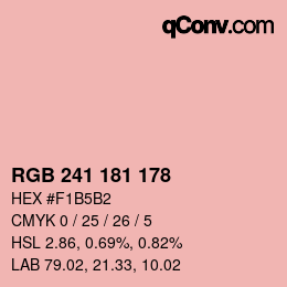 カラーコード: RGB 241 181 178 | qconv.com