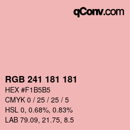 Color code: RGB 241 181 181 | qconv.com