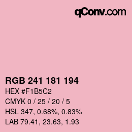 カラーコード: RGB 241 181 194 | qconv.com