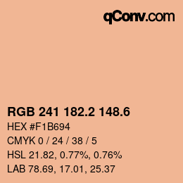 カラーコード: RGB 241 182.2 148.6 | qconv.com