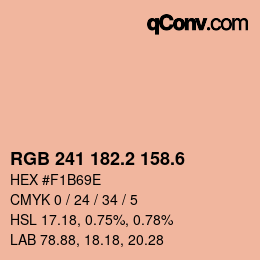 カラーコード: RGB 241 182.2 158.6 | qconv.com