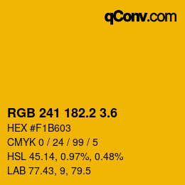 カラーコード: RGB 241 182.2 3.6 | qconv.com
