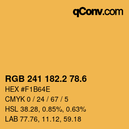 カラーコード: RGB 241 182.2 78.6 | qconv.com
