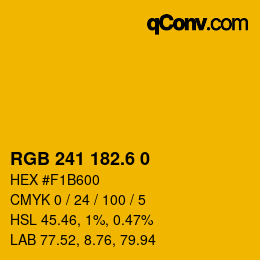 カラーコード: RGB 241 182.6 0 | qconv.com