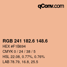 カラーコード: RGB 241 182.6 148.6 | qconv.com