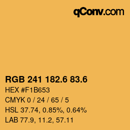 カラーコード: RGB 241 182.6 83.6 | qconv.com