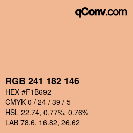 Farbcode: RGB 241 182 146 | qconv.com
