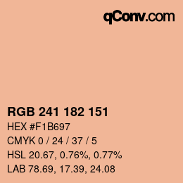 Farbcode: RGB 241 182 151 | qconv.com