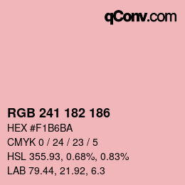 Color code: RGB 241 182 186 | qconv.com