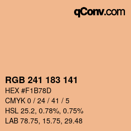 カラーコード: RGB 241 183 141 | qconv.com
