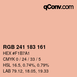 Color code: RGB 241 183 161 | qconv.com