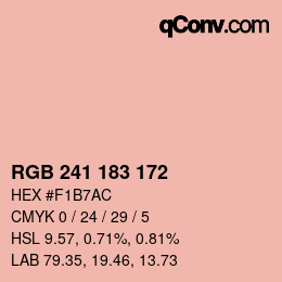 カラーコード: RGB 241 183 172 | qconv.com