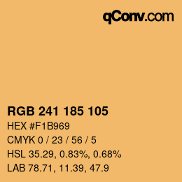Color code: RGB 241 185 105 | qconv.com