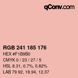 Color code: RGB 241 185 176 | qconv.com