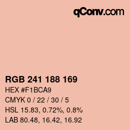 Farbcode: RGB 241 188 169 | qconv.com