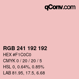 Color code: RGB 241 192 192 | qconv.com